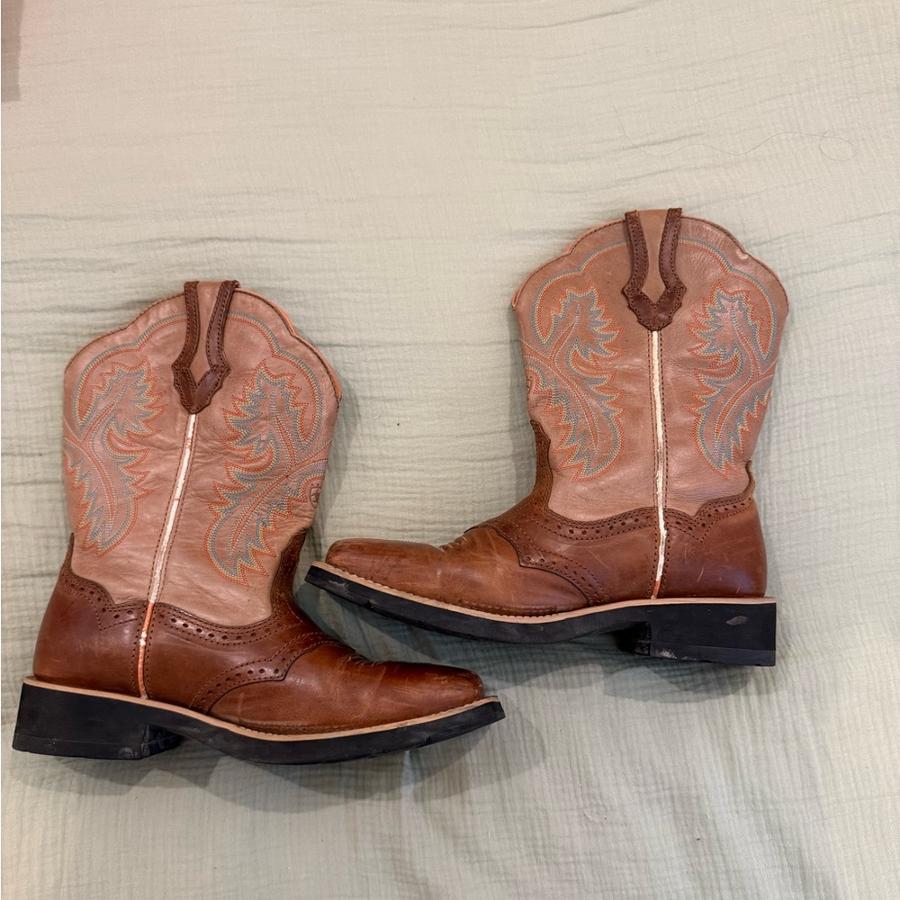 Ariat Brown Cowboy Western Boots with Square Toe